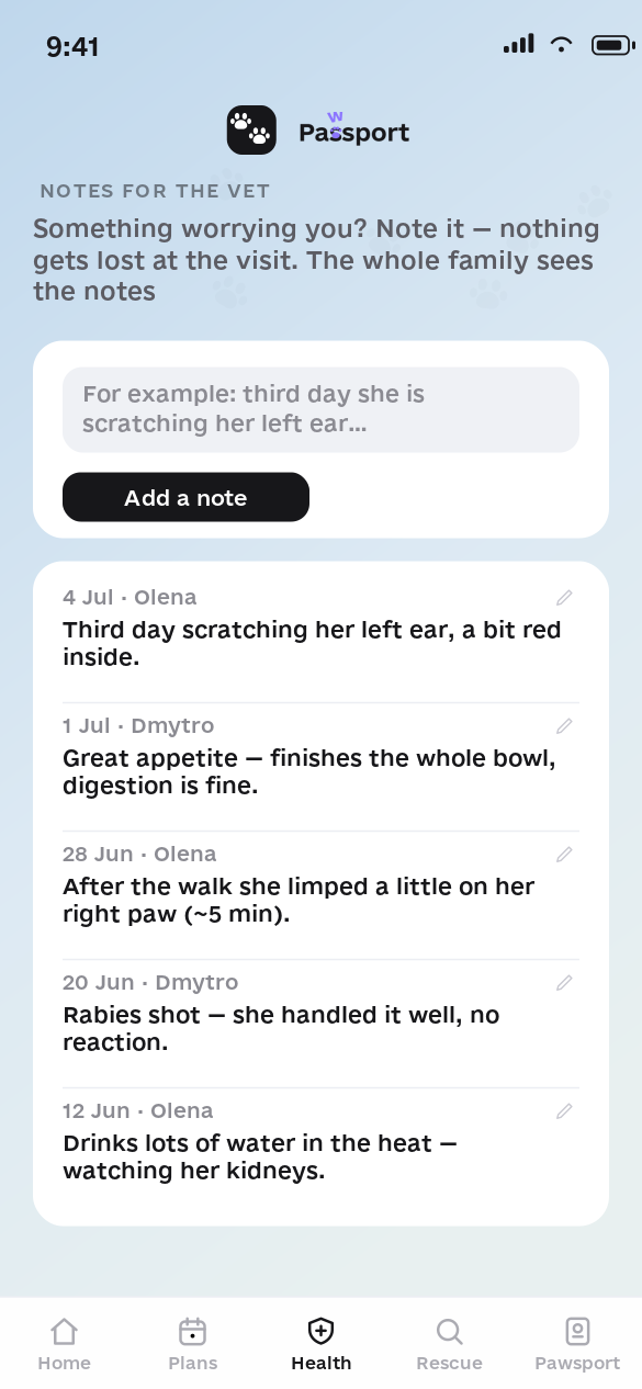 Vet notes