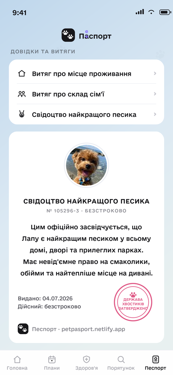 Витяги та довідки