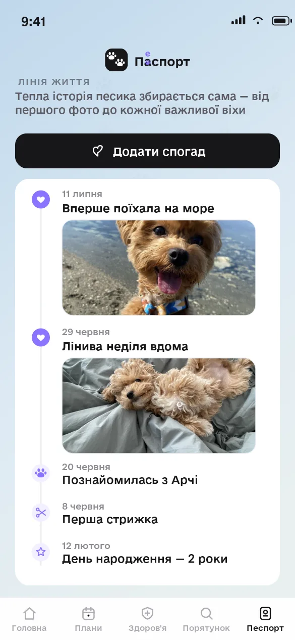 Лінія життя улюбленця
