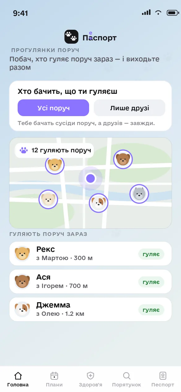 Прогулянки поруч і коло друзів